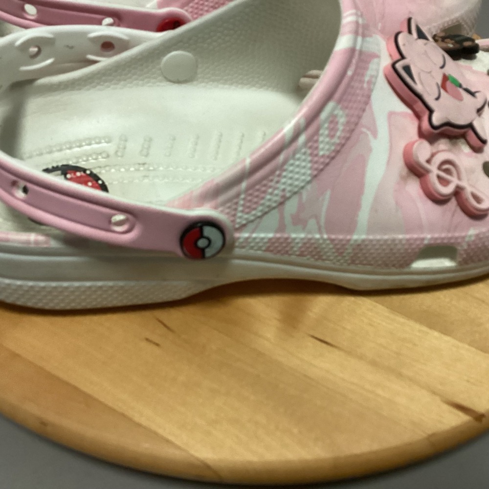 Pokemon Jigglypuff Crocs Pink Marble Swirl ClogsWomen's Size 11 - Picture 14 of 15